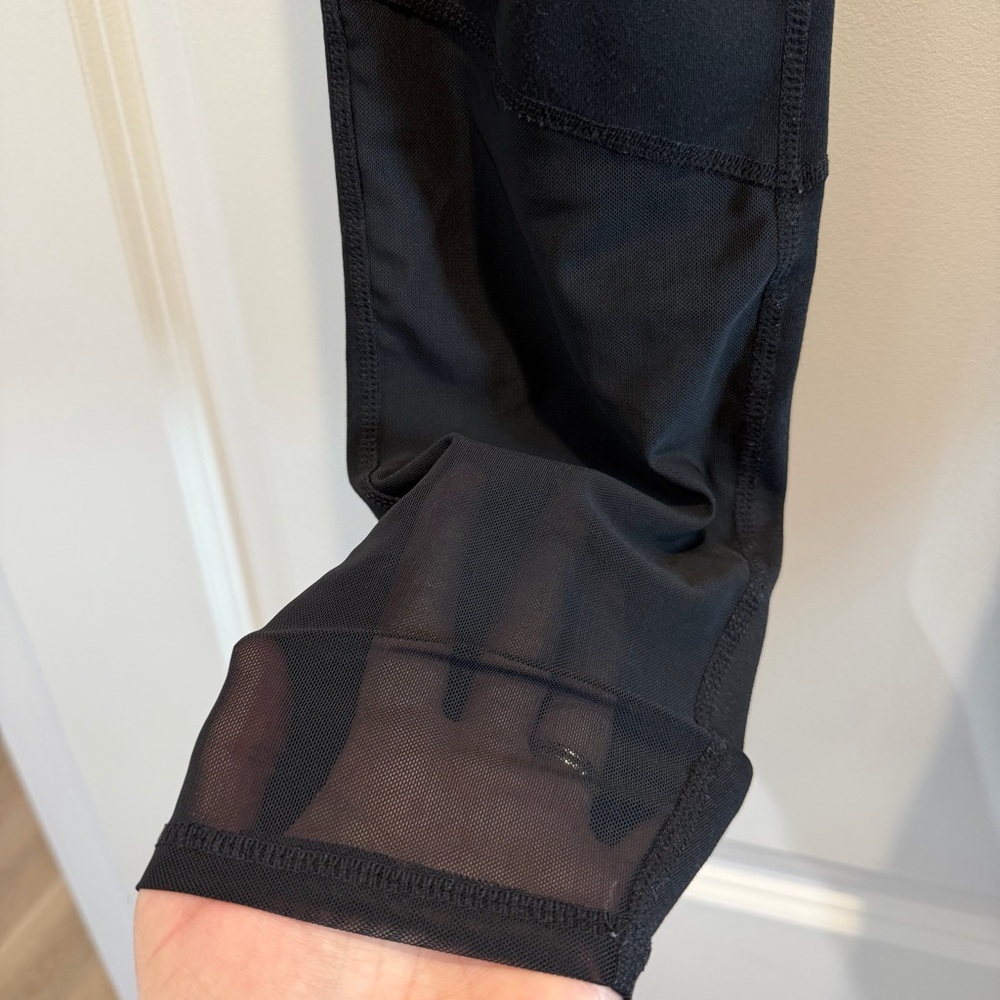 Gaiam Yoga Black Leggings with Mesh Details - Picture 3 of 4